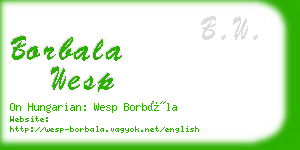 borbala wesp business card